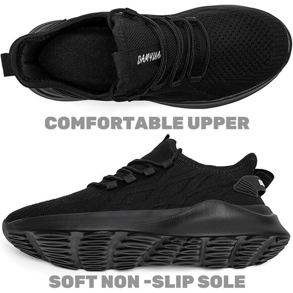 Brand New Women Black Ethylene Vinyl Acetate ZMBCYG Running Walking Sneakers - Picture 3 of 9